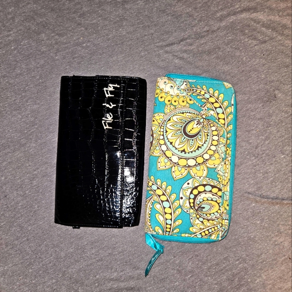 Large Travel wallet and large vera bradly wallet